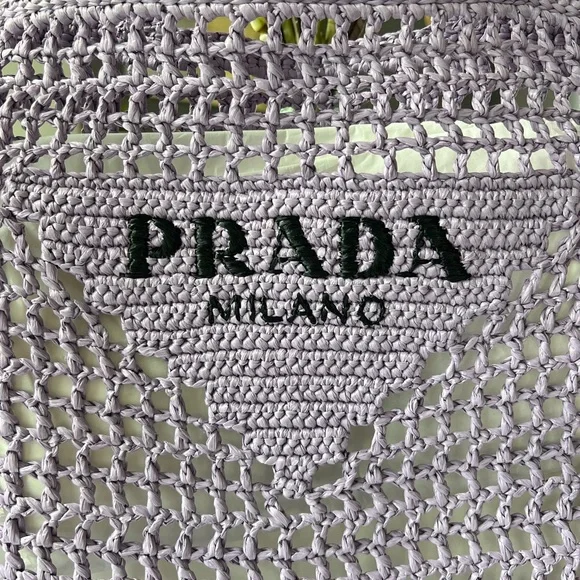 ❌❌SOLD New Prada Raffia Crochet Tote - Picture 8 of 9